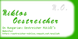 miklos oestreicher business card